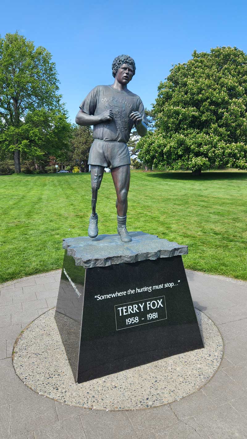 Terry Fox Statue in Victoria BC