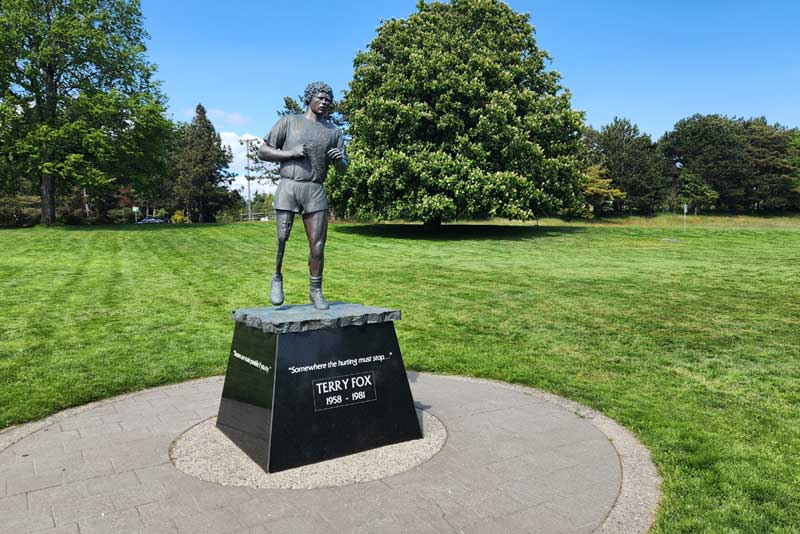 Terry Fox Statue located at Mile Zero